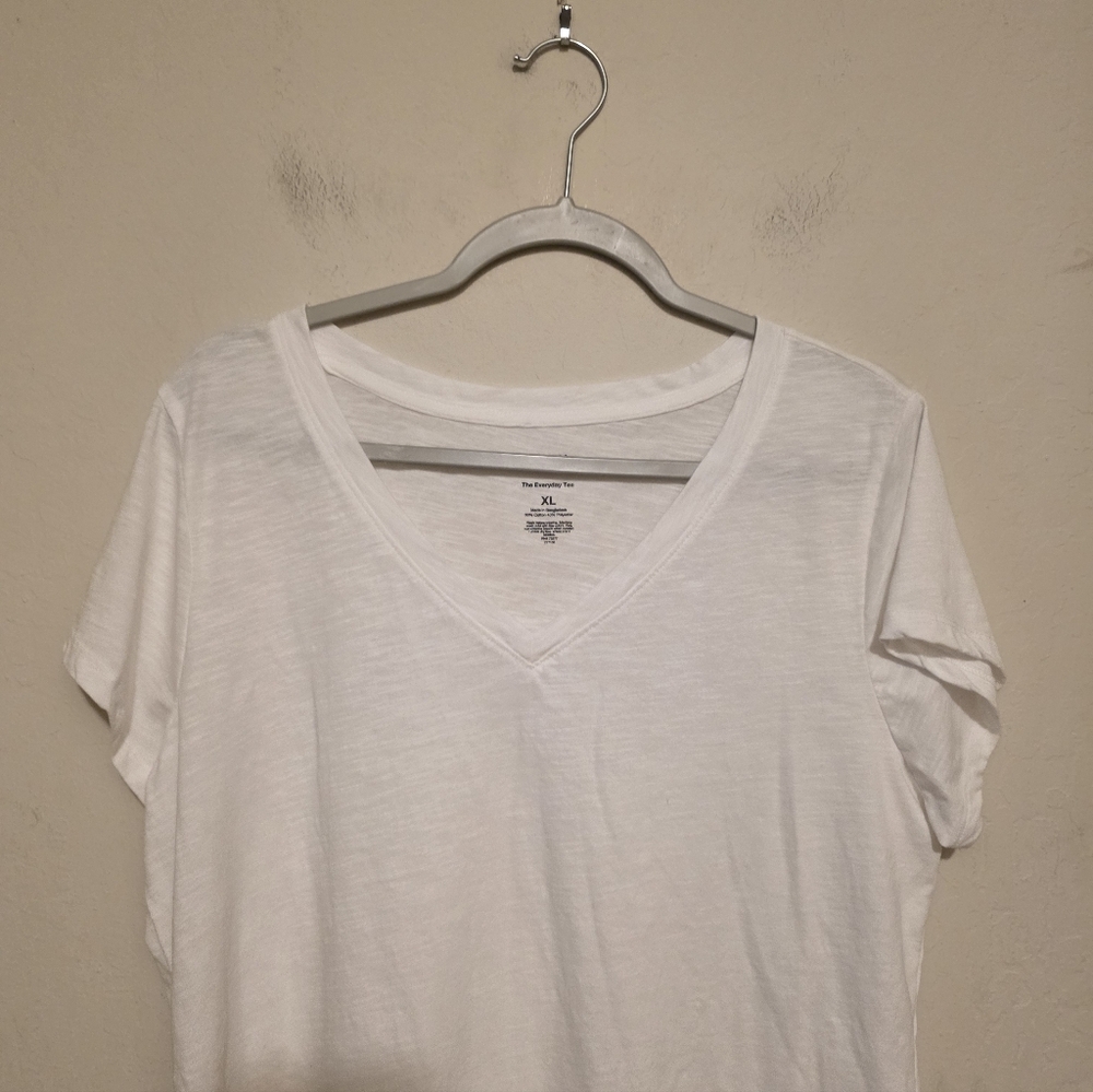 NWOT Sonoma Goods For Life Women's Everyday White V-Neck Tee Size XL - Picture 6 of 6